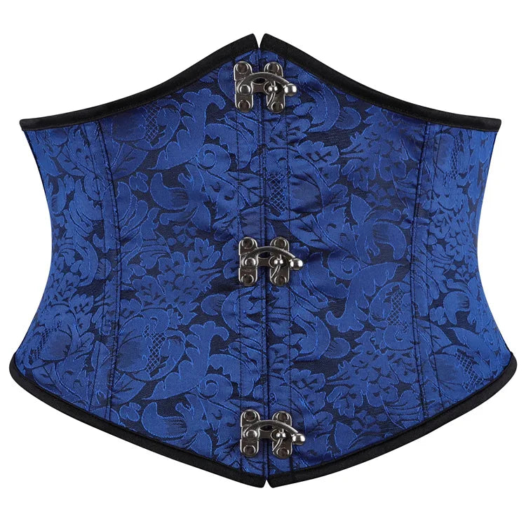 Faux Leather Underbust Corset Waist Control Gothic Corsets Waist Cincher Bustiers Steampunk Embroidery Short Waist Trainer