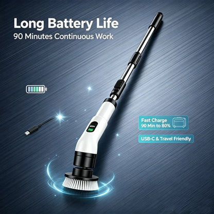 Multipurpose Cleaning Brush  Kitchen Gadgets Hair Brushes Bathroom Broom Toilet Mops Electric Household Cordless Spin Scrubber