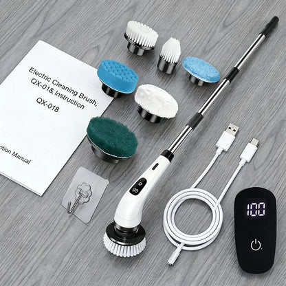 Multipurpose Cleaning Brush  Kitchen Gadgets Hair Brushes Bathroom Broom Toilet Mops Electric Household Cordless Spin Scrubber