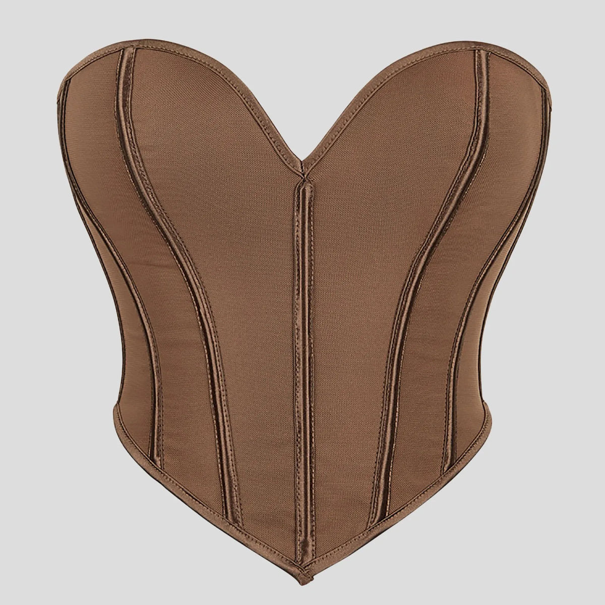 Women'S Strapless Solid Bustier Corset Fishbone Push Up Waist Trainer Crop Tops Sleeveless Backless Padded Bandeau Bikini Top