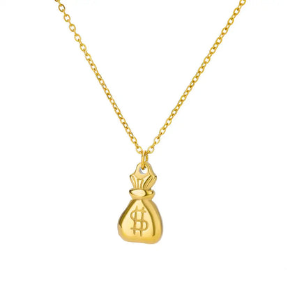 Stainless Steel Natural Stone Necklaces For Women Gold Color Chain Stone Pendant Necklace Classic Aesthetic Jewelry Femme Gift