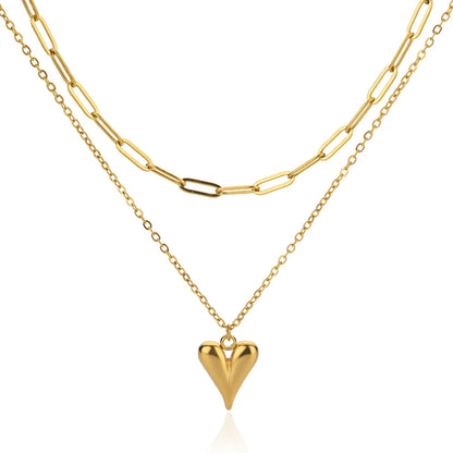 Stainless Steel Natural Stone Necklaces For Women Gold Color Chain Stone Pendant Necklace Classic Aesthetic Jewelry Femme Gift