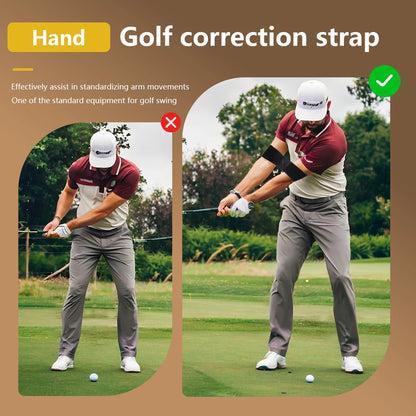 Golf Swing Gesture Corrector Elastic Training Arm Band Golf Trainer Aid for Men Women