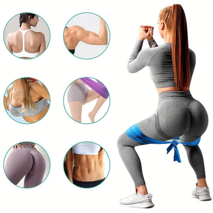 1/2/3/4/6pc Yoga Resistance Bands TPE Elastic Stretch Bands for Physical Therapy FitnessYoga Pilates Rehabilitation Stren