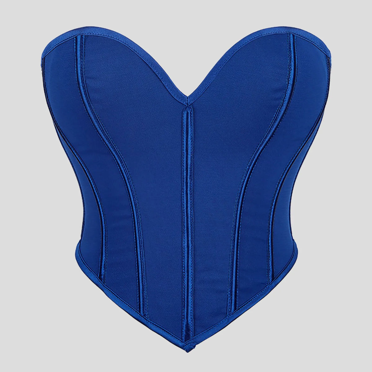 Women'S Strapless Solid Bustier Corset Fishbone Push Up Waist Trainer Crop Tops Sleeveless Backless Padded Bandeau Bikini Top